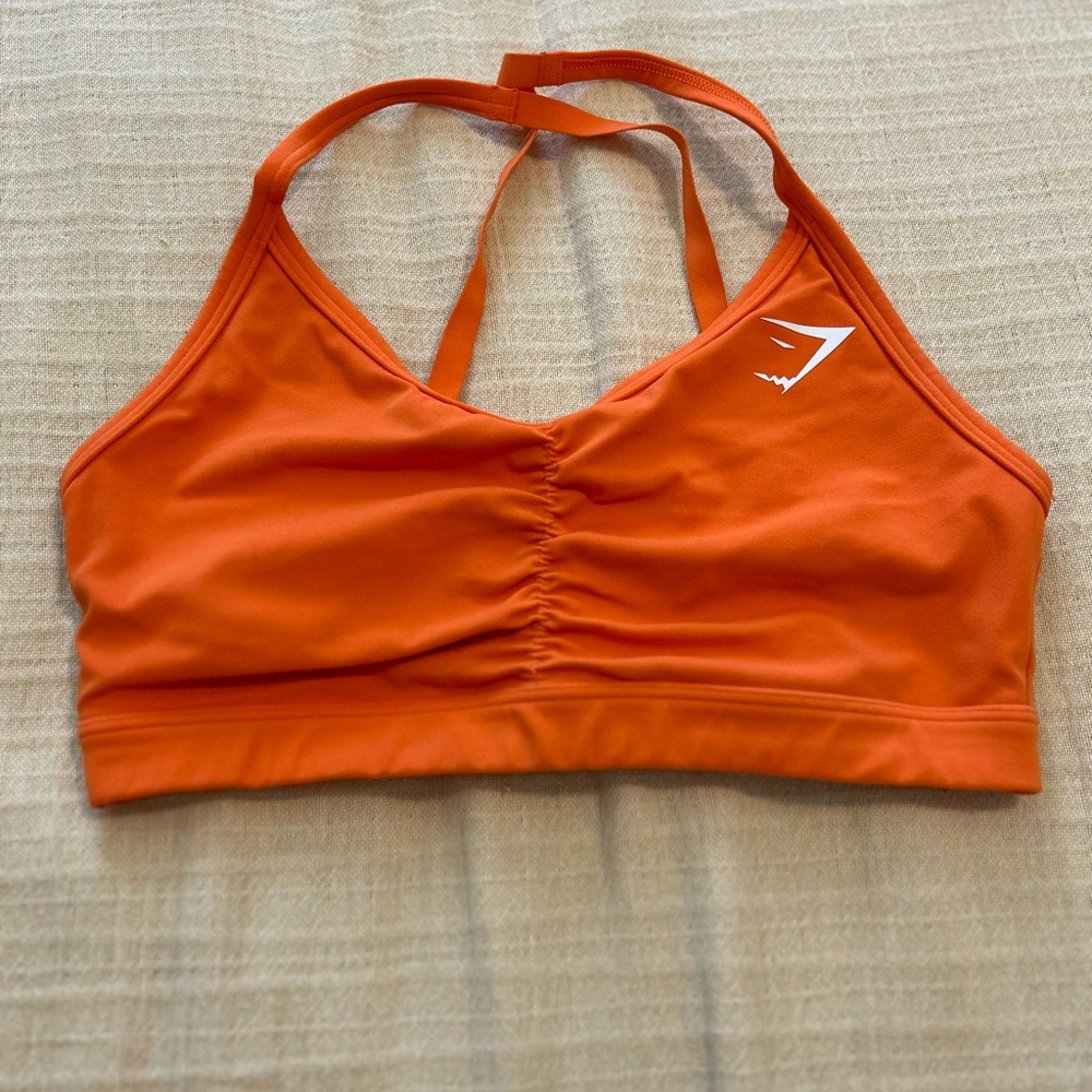 ruched sports bra from gymshark